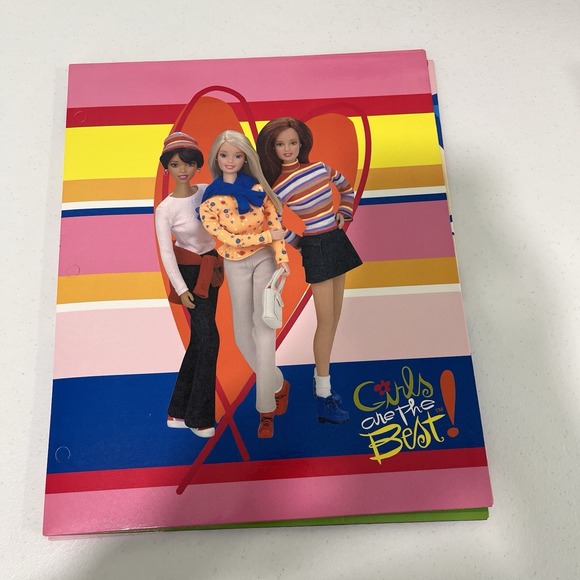New Rare 2000s Vintage Barbie Portfolio Folders Lot of 3 School Supplies Y2K - Picture 5 of 10